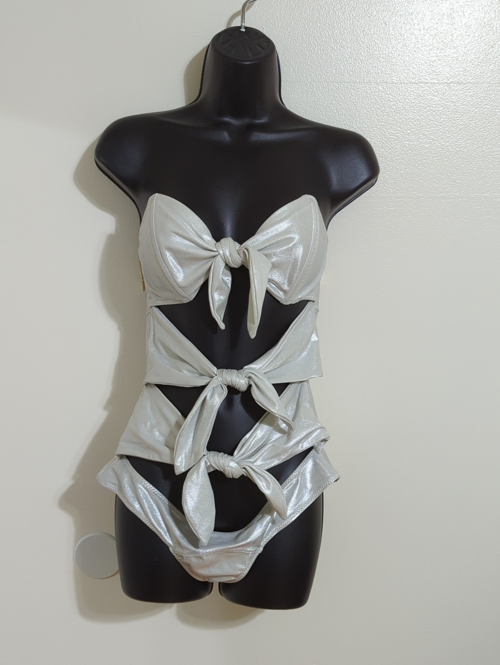 NWT Lisa Marie Fernandez Triple Bow Poppy Swimsuit
